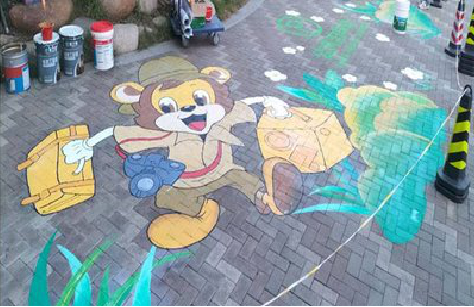 从江夏季画地面彩绘会遇到的问题