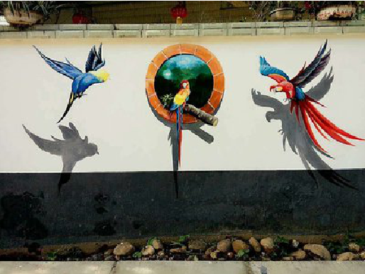 从江视觉错位-3D墙绘设计