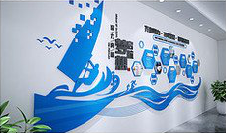 从江海浪主题文化墙如何设计?