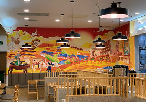 从江商业空间彩绘介绍。