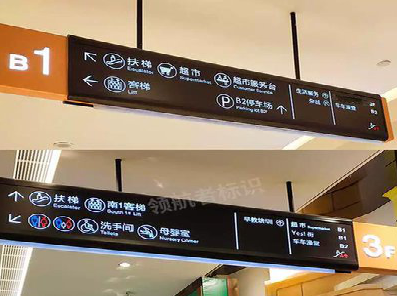 从江如何通过商场标识牌引导客流分布?